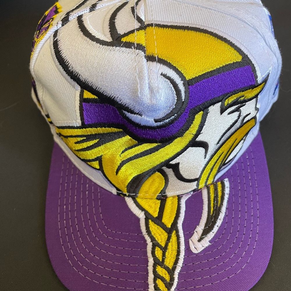 Big logo Minnesota Vikings Hat Cap Snapback 90s  Style  NFL Custom